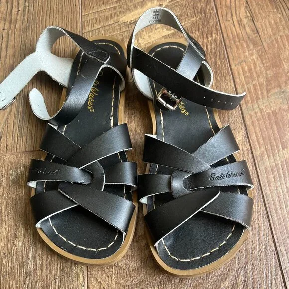 Black Original *Salt Water Sandals* | Water-Friendly | *Women's 6 / Hoy 4* | EUC - Picture 3 of 12